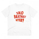 White PC Cotton Telugu Design Men's T-Shirt (Half sleeve), 180GSM thread count