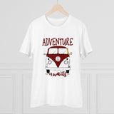 White PC Cotton men's Explore The Unseen printed half-sleeve T-shirt (180GSM) for casual occasions