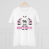 Men's white 180GSM PC Cotton 96th Birthday printed half sleeve t-shirt (casual occasion)