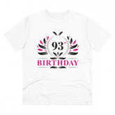 White PC Cotton 93rd Birthday T-Shirt, half sleeve, round neck, 180GSM for men's casual wear