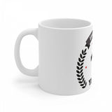 White ceramic 26th anniversary printed coffee mug, 330ml capacity for gifts or celebrations