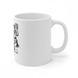 White ceramic coffee mug with Gorilla design, 330ml capacity