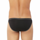 Black bamboo spandex men's underwear - sweat-resistant, UV protection, ultra-fresh fabric. Close-up image
