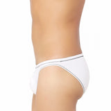 White bamboo spandex men's briefs underwear - long-lasting freshness, UV protection, sweat-resistant