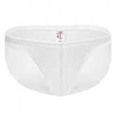 Men's Mesh Power Net Men Transparent Briefs Underwear (White)