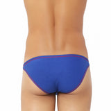 Blue cotton spandex men's hip cut briefs underwear, comfortable fit for everyday wear