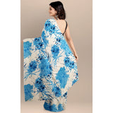 Sky Joya Silk saree with blouse (5-6 mtrs), printed daily wear featuring unstitched solid Banglory silk blouse