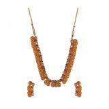 Women's Elegent Laxmi Coin Shape Jewellery Chowker Set (White, Free Size)