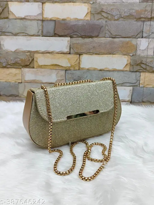 Premium imported synthetic textured net sling bag for women & girls, stylish bridal accessory