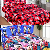 Attractive 3D printed cotton flat sheets (Rajasthani pattern), 144 thread count, ideal for summer. Set includes 2 bedsheets & 4 pillow covers, made in India