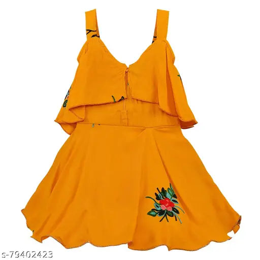 Silver Georgette Embroidered Net Sleeveless Baby Dress, size 9-12 months - stylish Indian apparel for girls