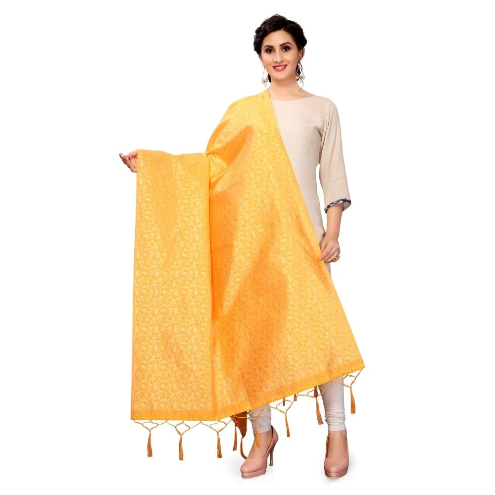 Honey silk Zalhar Work Duppatta, 223 meters for traditional wear, may vary slightly from images due to lighting conditions
