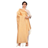 Beige silk Zalhar Work Duppatta for traditional wear, length 223 meters, 36-inch width