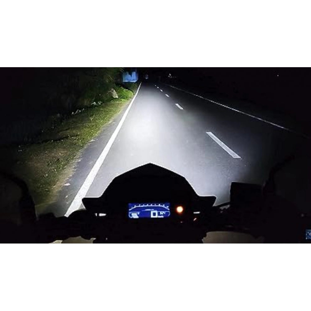 White plastic bike LED headlights pack, durable waterproof fog lamp lighting for driving