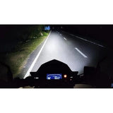 White plastic bike LED headlights pack, durable waterproof fog lamp lighting for driving