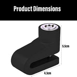 Black iron mini bicycle disc brake lock security, easy installation without tools, hardened steel locking pin for enhanced protection