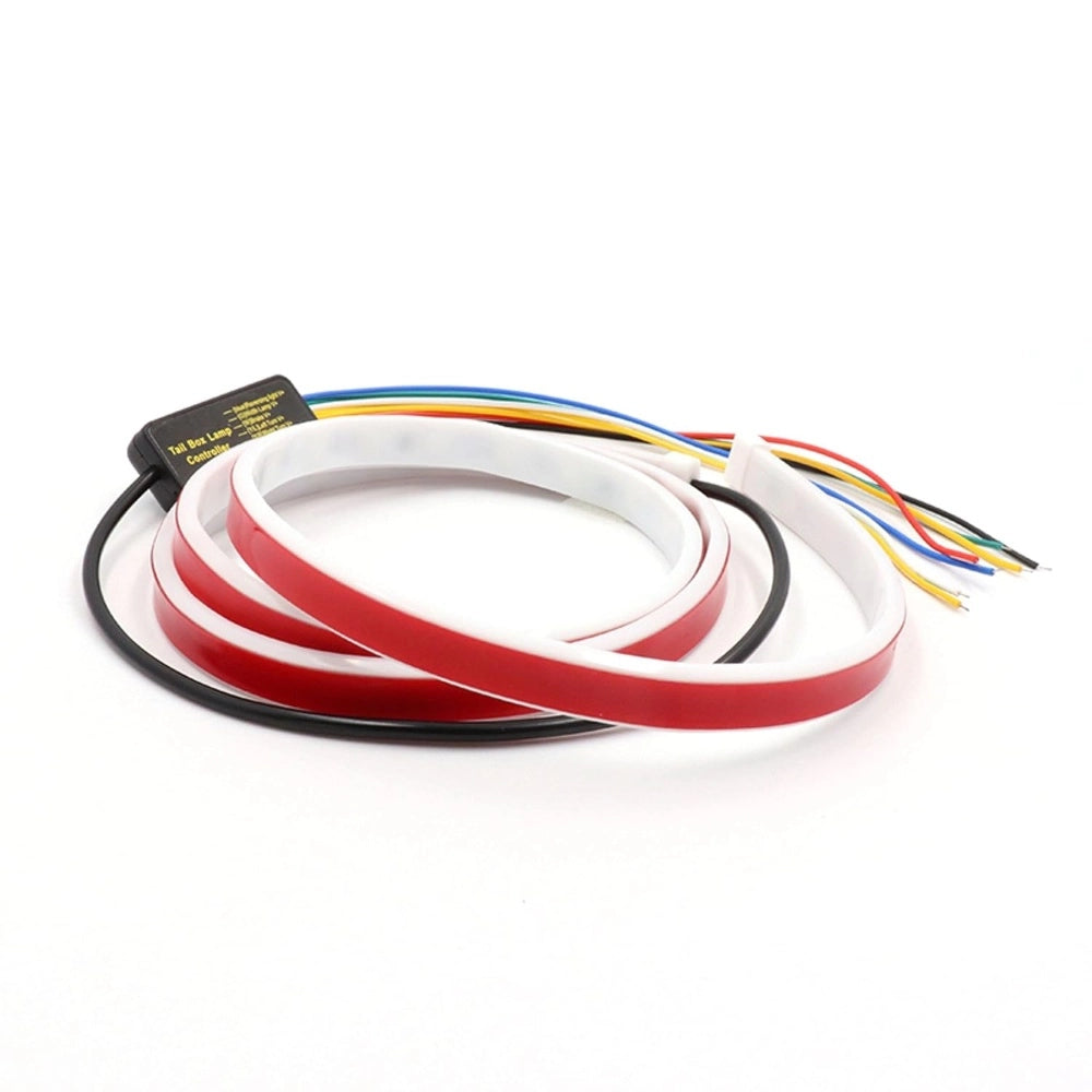 Multicolor LED strip dicky light for car, waterproof with brake indicator and easy installation