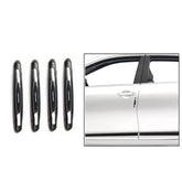White microfiber car door guards, compact design protects against scratches & dents