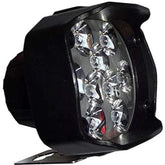 Black plastic Shilon 9 LED waterproof bike switch set - clear beam pattern for vehicles, plug & play design with mini size and die-cast aluminum construction, ideal for off-road driving at night