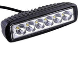 6 Led Straight Fog Lights Projector Lens (Black)