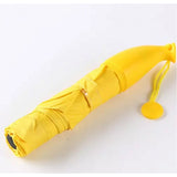 Assorted color, lightweight & durable banana-shaped mini umbrella. Stylish dual-layer oversized foldable option for bags and kids gifts