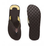 Brown rubber unisex orthopedic slipper & flip flops, comfortable design for casual wear