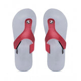 Maroon rubber unisex slip-on lightweight T-style slippers for comfortable indoor wear