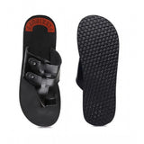 Black rubber unisex slippers for effortless casual style, lightweight comfort slip-ons
