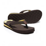 Brown rubber unisex orthopedic slipper and flip flops for comfortable wear