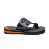 Black rubber unisex slippers for casual style & effortless comfort