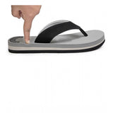 Grey rubber unisex slip-on flip flops for ultimate comfort