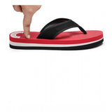 Red rubber unisex slippers for a cozy step - lightweight, soft, flip flop style with slip on closure