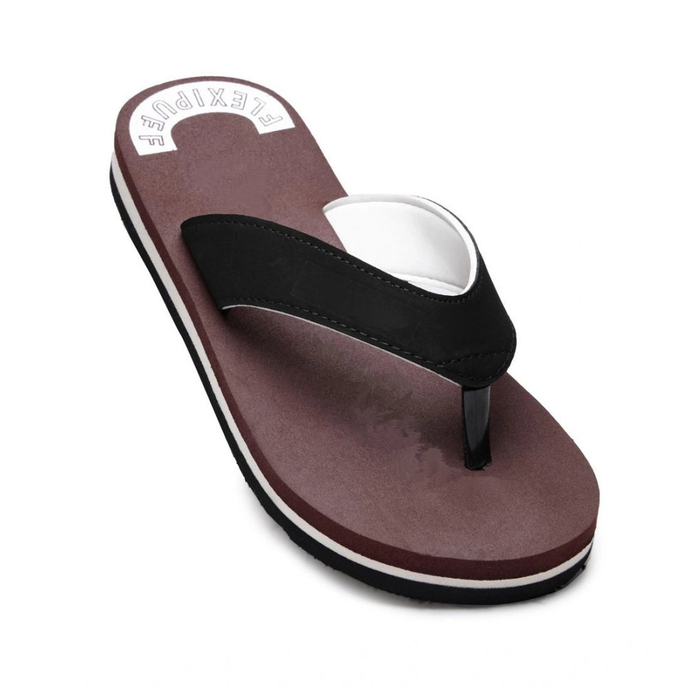 Maroon rubber unisex slippers for ultimate comfort - casual footwear on white background