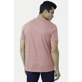 Coral digital printed cotton half-sleeve crew neck t-shirt for men - casual wear, regular fit