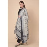 Multi-colored art silk dupatta for women, intricate printed design, 2.25m to 2.50m length, casual occasion accessory