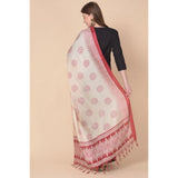 Maroon art silk printed dupatta (2.25-2.50 mtr), ideal for casual occasions