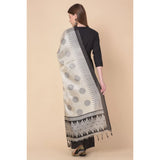 Women's Art Silk Printed Dupatta (Black, Length: 2.25 to 2.50 Mtr)