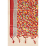 Red Art Silk Printed Dupatta (2.25-2.50m), perfect for casual wear
