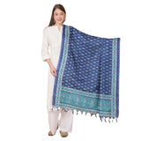 Art silk printed blue dupatta for casual occasions, 2.25 to 2.50 mtr length