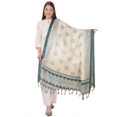 Art Silk printed grey dupatta for women, casual occasion wear, length 2.25-2.50 mtr