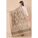 Art silk printed gold dupatta for women, casual occasion, length 2.25-2.50mtr