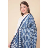 Blue Art Silk Printed Dupatta for women, 2.25-2.50m length, casual occasion