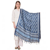 Blue Art Silk Printed Dupatta (2.25-2.50 mtr), casual women's wear accessory
