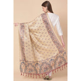 Gold art silk printed dupatta, elegant women's fashion accessory for casual occasions, 2.25-2.50m length