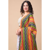 Multicolor Chanderi printed dupatta, 2.25-2.50m length for casual occasions, women's traditional Indian wear