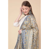 Art Silk printed grey dupatta for women (length: 2.25-2.50 mtr), ideal for casual occasions