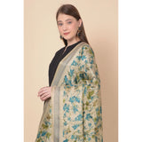 Art silk printed gold dupatta for women, length 2.25-2.50mtr suitable for casual occasions