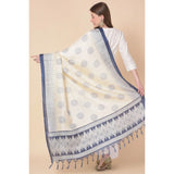 Blue Art Silk Printed Dupatta for women, 2.25-2.50m length, casual occasion