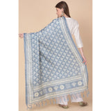 Grey Art Silk Printed Dupatta for casual occasions, 2.25-2.50m length