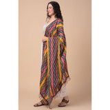 Multicolor Chanderi printed dupatta for women, 2.25-2.50m length, versatile casual wear